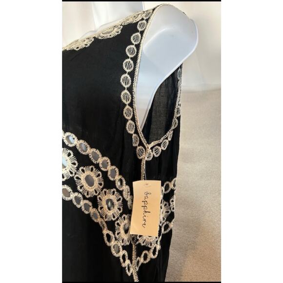 New. Sapphire Boho Lace Ladies Oversized Top. Detailed Lace. Holiday Size Small - Picture 3 of 8